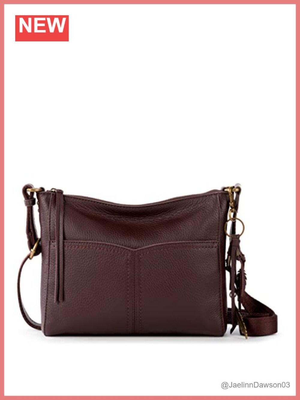 Leather Crossbody Purse for Women Everyday Travel Bag with Zipper